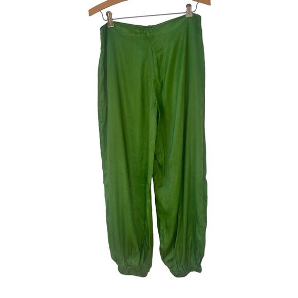 Free People x Brenda Knight‎ green baggy pant harem small - Picture 3 of 7